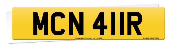 Registration number MCN 411R